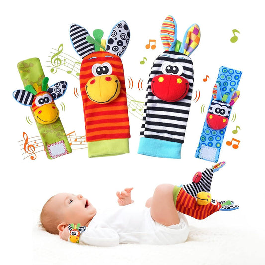 BABY WRIST RATTLE FOOT FINDER SOCKS SET