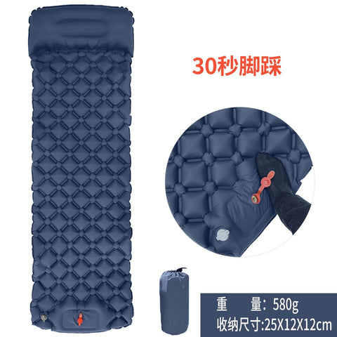 Camping Tent Air Mattress Ultralight One Person Moisture-Proof Pump Built In Air Mat Tent Sleeping Pad With Pillow