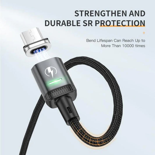 KUULAA LED MAGNETIC USB CABLE 3A FAST CHARGER