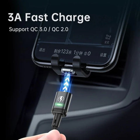 KUULAA LED MAGNETIC USB CABLE 3A FAST CHARGER