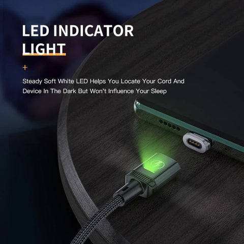 KUULAA LED MAGNETIC USB CABLE 3A FAST CHARGER