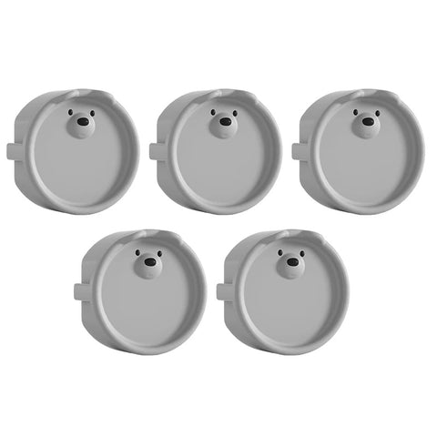 5Pcs White Bear Baby Safety Socket Protection Covers