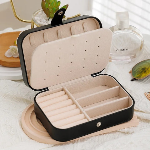 Leather Portable Jewelry Storage Box