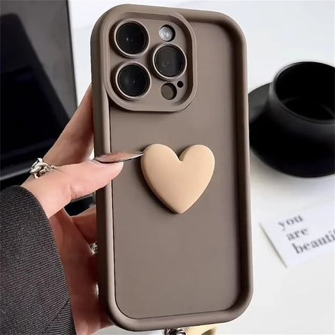 Luxury Cute 3D Love Heart Silicone IPhone Case