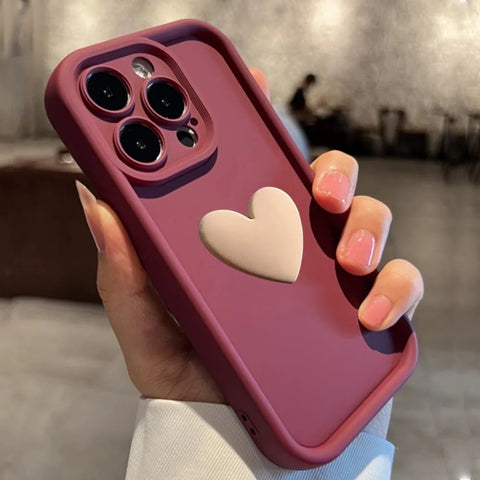 Luxury Cute 3D Love Heart Silicone IPhone Case