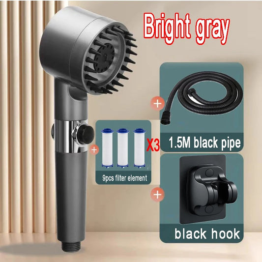 4-Mode High-Pressure Shower Head with Filter