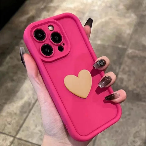 Luxury Cute 3D Love Heart Silicone IPhone Case