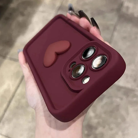 Luxury Cute 3D Love Heart Silicone IPhone Case