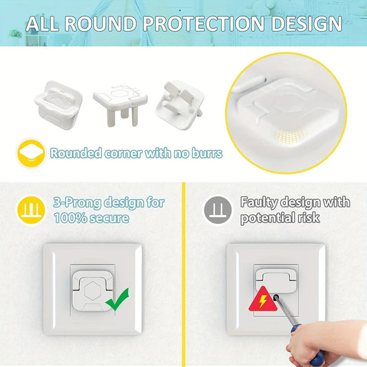 50PCS Baby Proofing Outlet Covers