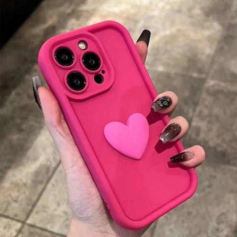 Luxury Cute 3D Love Heart Silicone IPhone Case