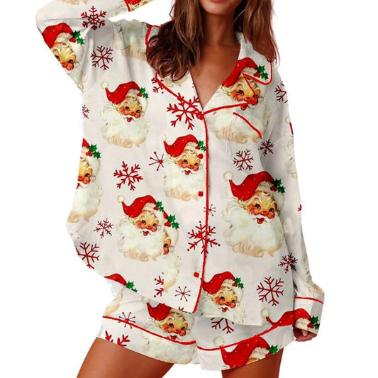 Women Christmas Pajamas Long Sleeve Set