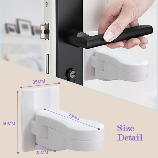 Baby Safety Door Handle Lock – Childproof Lever Lock with Adhesive