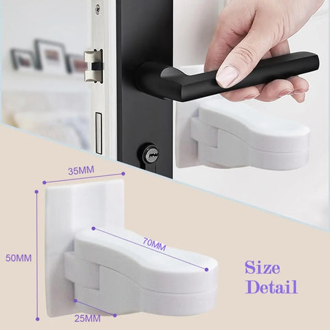 Baby Safety Door Handle Lock – Childproof Lever Lock with Adhesive
