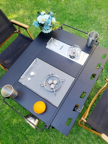 Lohas Camping Desktop Burner, Grate and Table