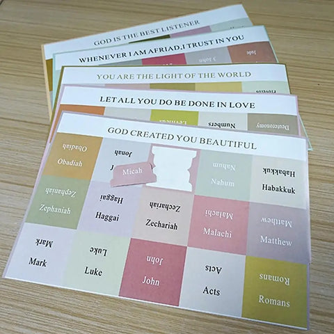 5 Sheets Bible Index Tabs