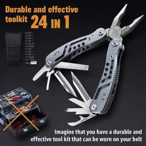 24-in-1 Professional Multi-tool – Compact Survival Gear