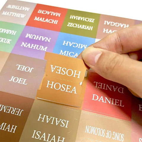 5 Sheets Bible Index Tabs