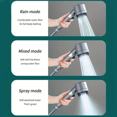 4-Mode High-Pressure Shower Head with Filter