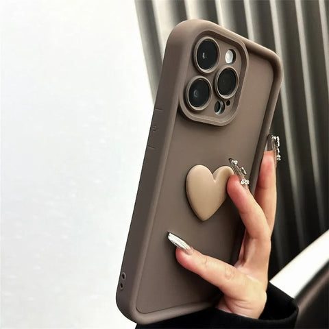 Luxury Cute 3D Love Heart Silicone IPhone Case
