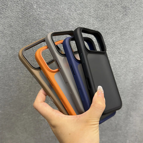 Luxury Shield Matte Transparent Phone Case for iPhone