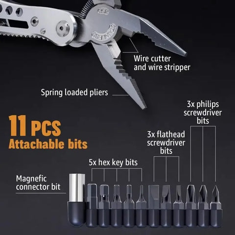 24-in-1 Professional Multi-tool – Compact Survival Gear