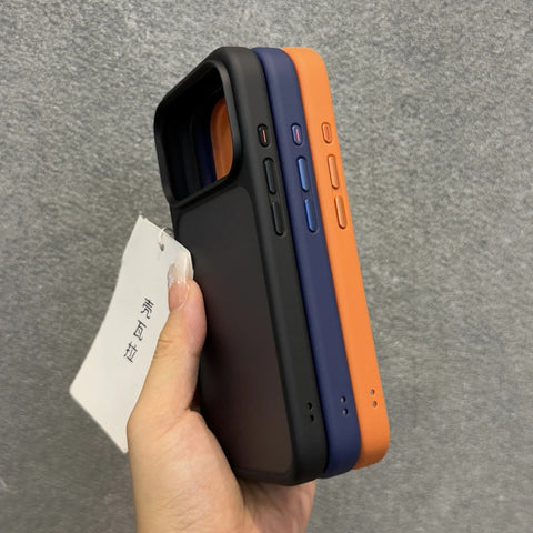 Luxury Shield Matte Transparent Phone Case for iPhone