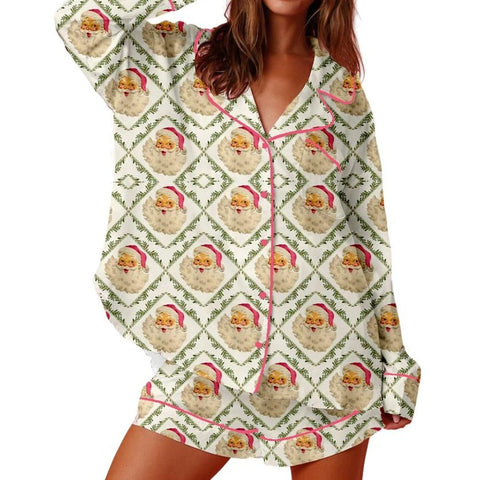 Women Christmas Pajamas Long Sleeve Set