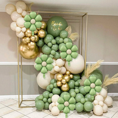 5pcs Matte Candy Daisy Foil Balloons – Sunflower Aluminum Balloons Set