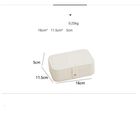 Leather Portable Jewelry Storage Box