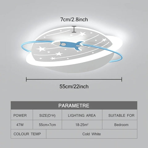 Modern LED Rocket Ceiling Light – 220V