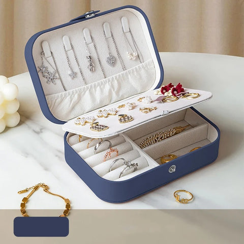 Leather Portable Jewelry Storage Box