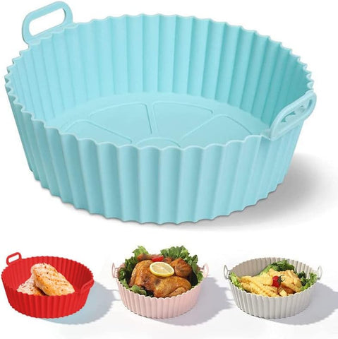 AIRFRYER SILICONE BASKET REUSABLE OVEN BAKING TRAY