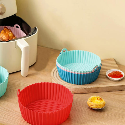 AIRFRYER SILICONE BASKET REUSABLE OVEN BAKING TRAY