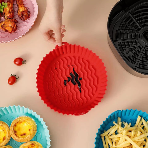 AIRFRYER SILICONE BASKET REUSABLE OVEN BAKING TRAY